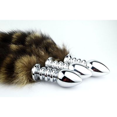 Plug Anal de Aço com Rabo de Raposa