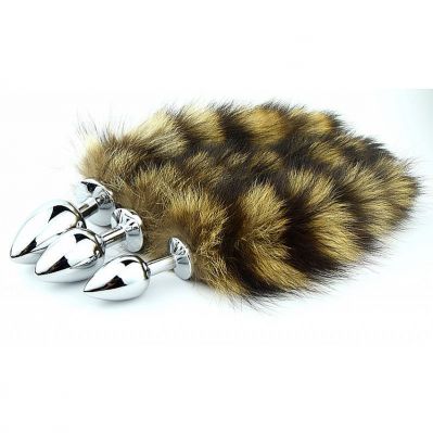 Plug Anal de Aço com Rabo de Raposa